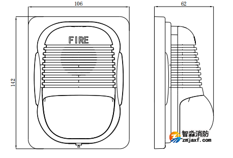 江西海湾GST-HX-M8503火灾声光警报器